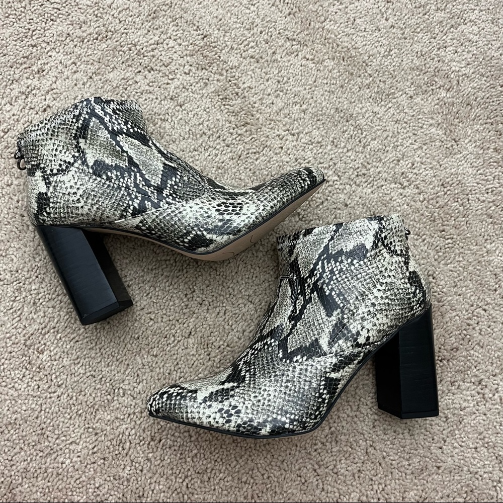 NEW! Franco Sarto Snakeskin Booties - Picture 2 of 7